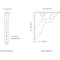 Ekena Millwork Damon Wrought Iron Bracket, (Single center brace), Antiqued Warm Silver 1 1/2"W x 10"D x 12"H BKTM01X10X12SDAAWS - alternate 8
